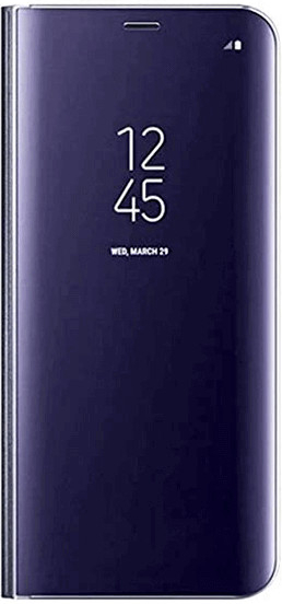 Pouzdro SES Zrdcadlové plastové flip obal Samsung Galaxy A52 A525F - modré