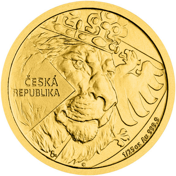 Česká mincovna Zlatá mince Český lev 2024 stand 1/25 oz