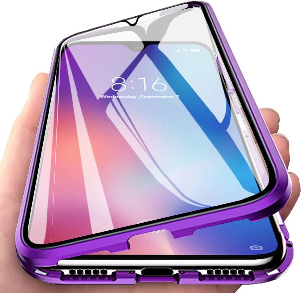 Pouzdro Beweare Magnetické oboustranné s tvrzeným sklem Samsung Galaxy A22 5G - fialové