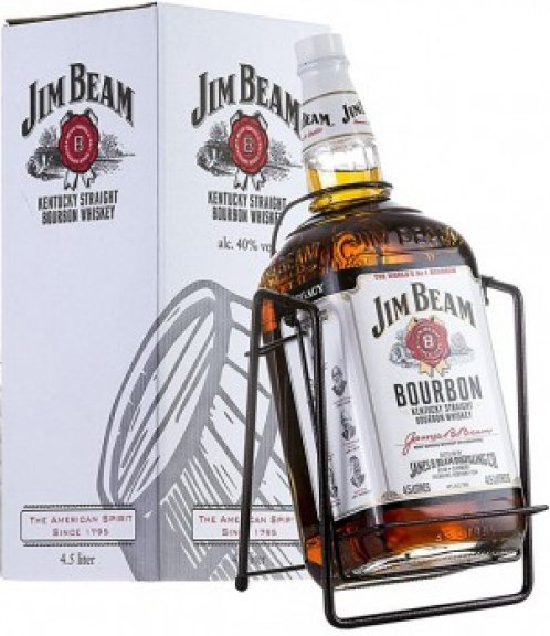 Jim Beam 40% 3 l (dárkové balení kolébka)