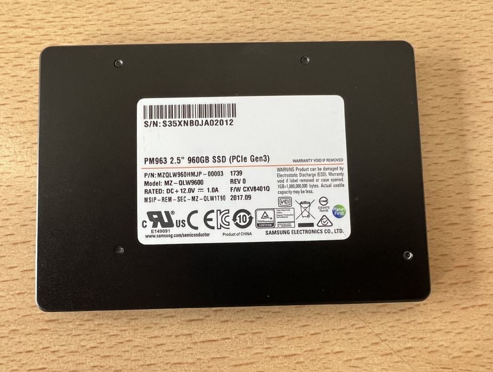 Samsung PM963 960GB, MZQLW960HMJP-00003