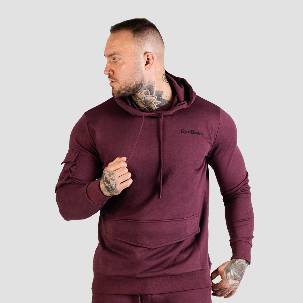 GymBeam Mikina TRN Hoodie Eggplant