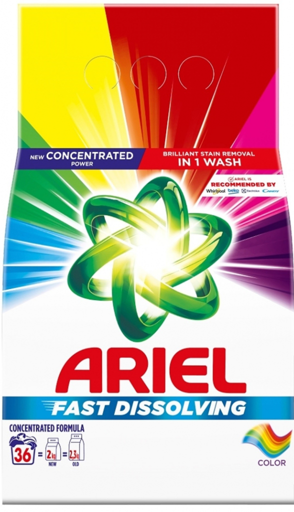 Ariel Fast Dissolving Color prací prášek na barevné prádlo 36 PD 1,98 kg