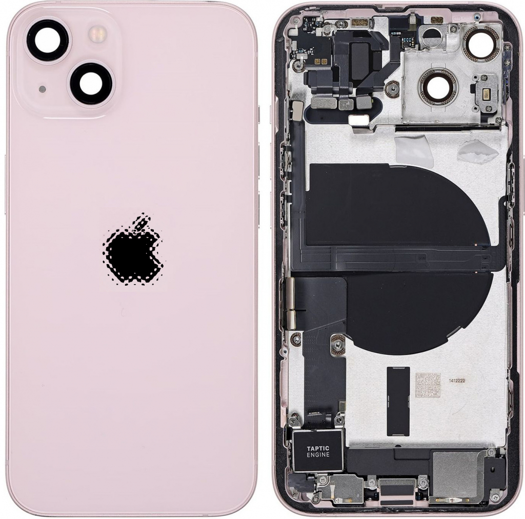Kryt Apple iPhone 13 Zadní Housing s Malými Díly růžový