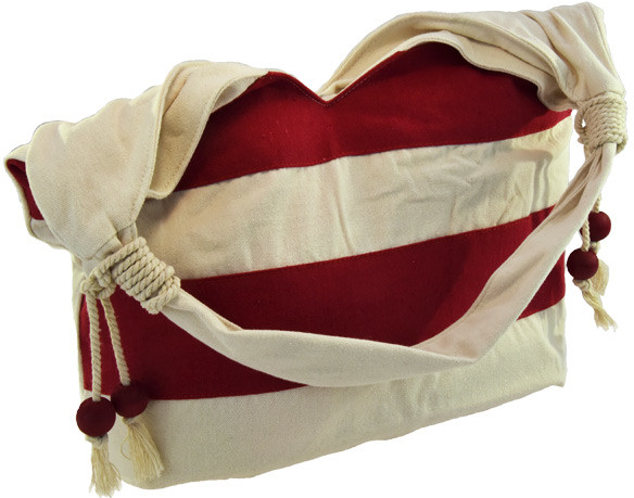 Vingo Lehká červeno-bílá kabelka přes rameno