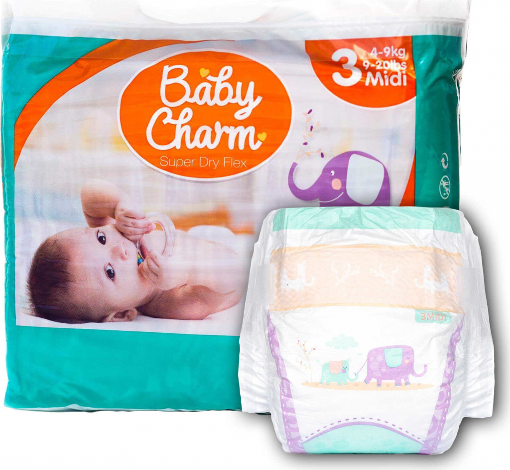 Baby Charm Super Dry Flex 3 Midi 4-9 kg 41 ks