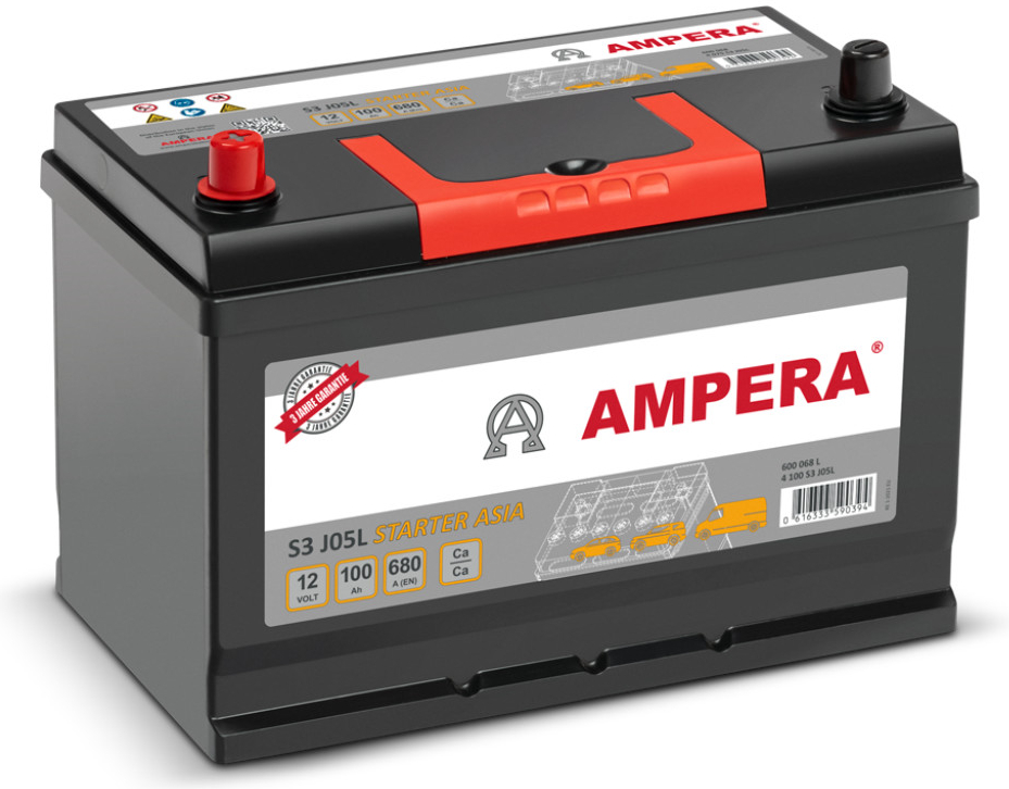 Ampera S3 Starter Asia 12V 100Ah 680A S3 J05L