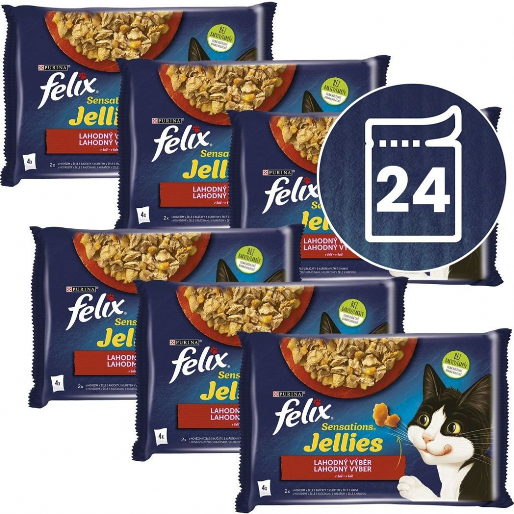 Felix Sensations Jellies Lahodný výběr v želé 24 x 85 g