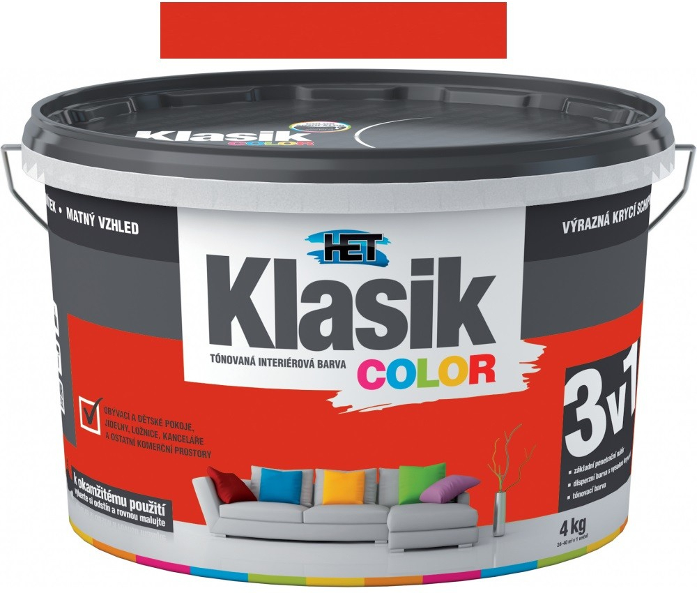 HET Klasik COLOR 0847 červená 4kg