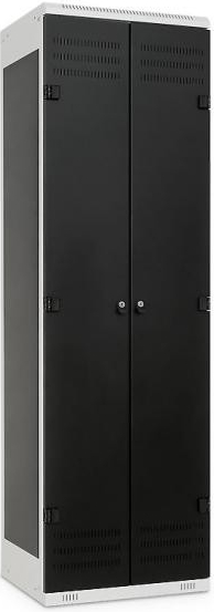 Triton 2-dveřová 1525 x 600 x 500 mm - kovová jiný zámek skelet kov černá RAL 9005 dveře kov šedá RAL 7