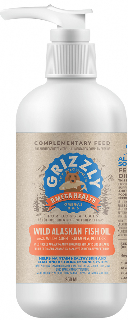 Grizzly Lososový olej pes Salmon Oil Plus 250 ml