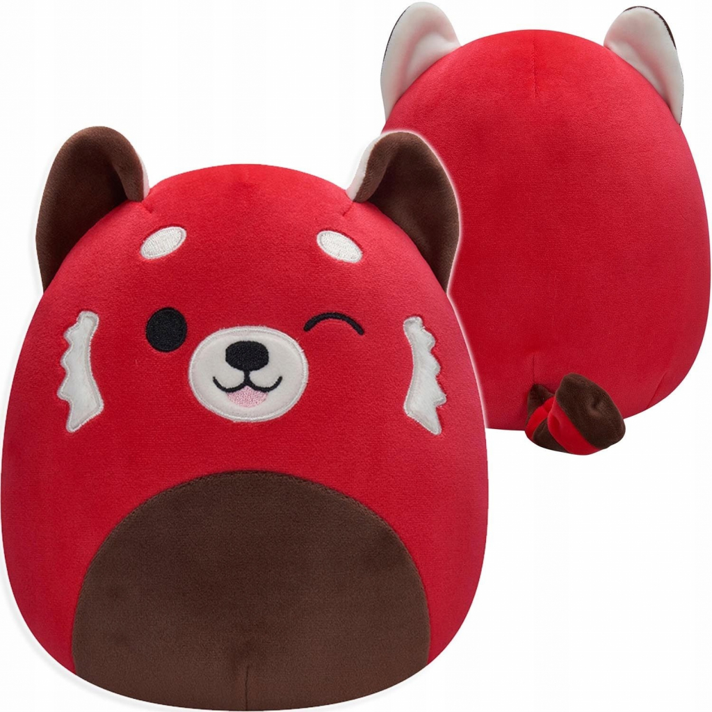 Squishmallows Mrkající panda červená Cici