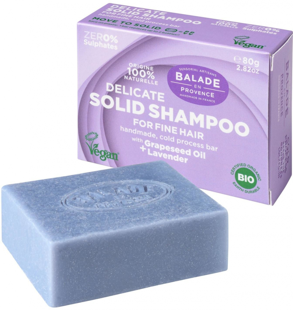 Balade en Provence tuhý Shampoo pro jemné vlasy Levandule 80 g
