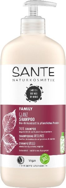 SANTE Family šampon na lesk vlasů bio březové lístky & rostlinné proteiny 500 ml