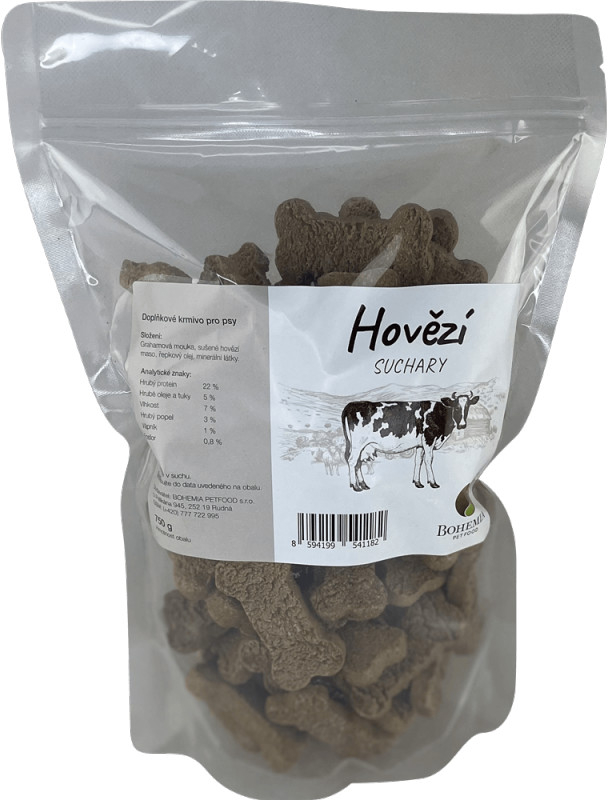 Bohemia Pet Food Hovězí suchary 0,75 kg