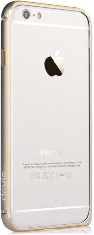 Pouzdro Hliníkový ochranné Devia Silver iPhone 6/6S oblé stříbrné