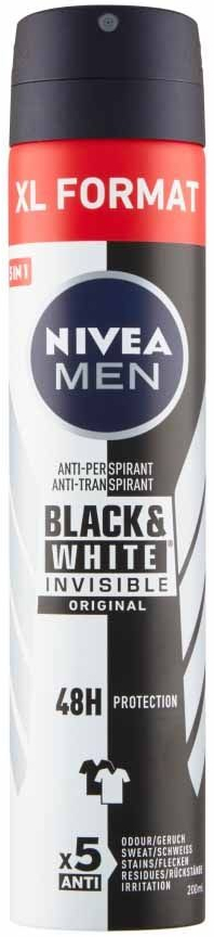 Nivea Men Black & White Invisible Original deospray 200 ml