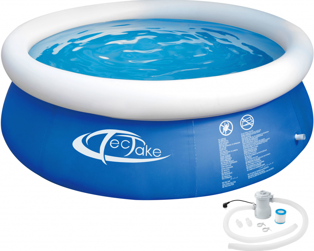 Tectake 402898 bazén kruhový s filtračním čerpadlem 300 x 76 cm - modrá
