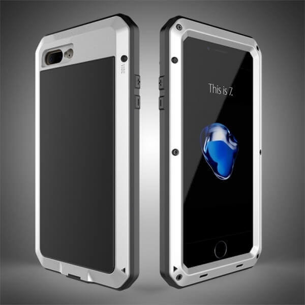 Pouzdro SES EXTRÉMNĚ odolné hliníkovo-silikonový Apple iPhone SE 2022 - stříbrné