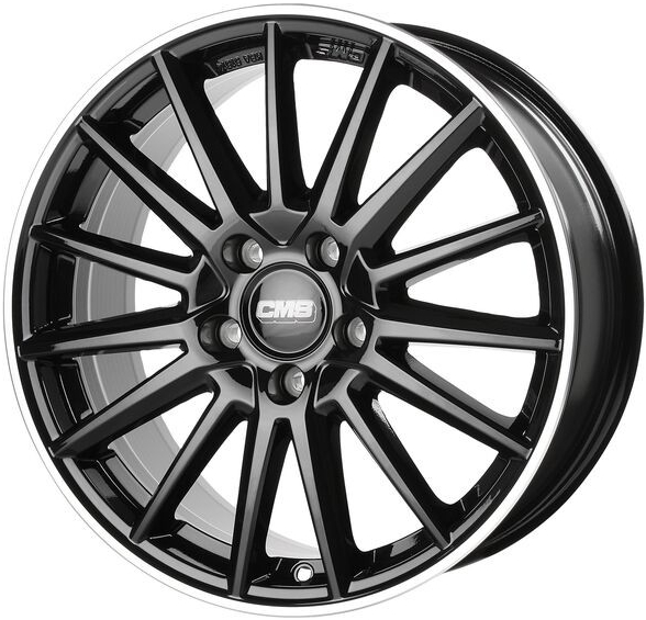 CMS C23 7,5x17 5x108 ET52 black polished rim