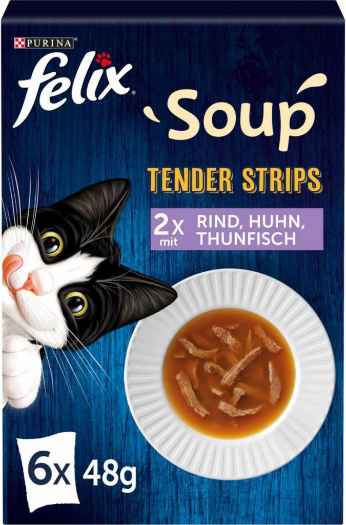 Felix Soup Tender Strips rozmanitost chutí 48 x 48 g