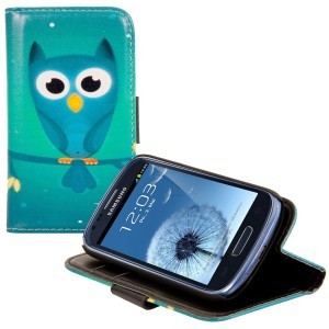 Pouzdro Kwmobile Flipové Samsung Galaxy S3 Mini modré