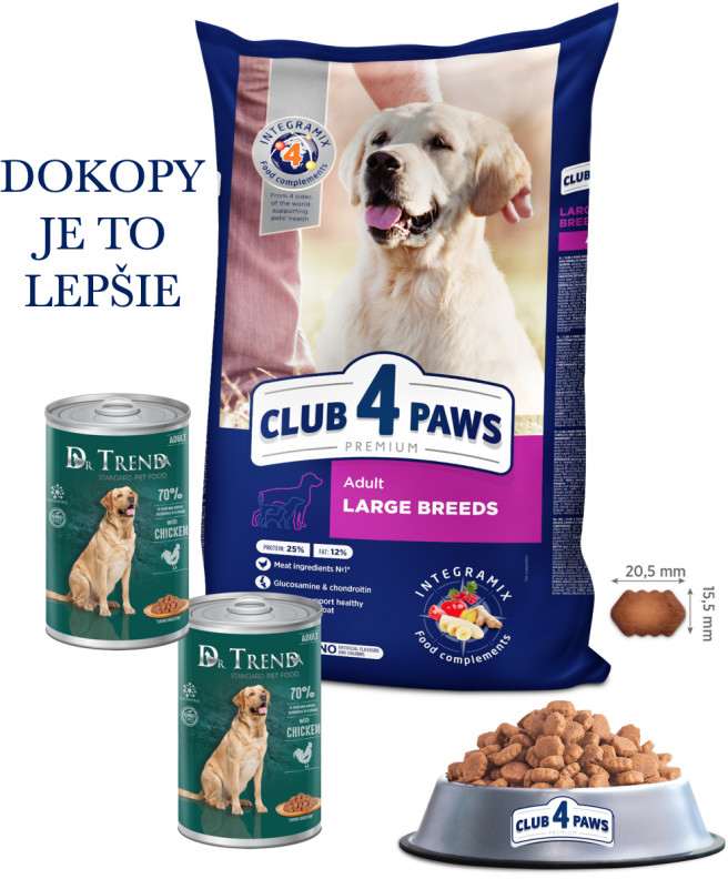 Club4Paws Premium for adult dogs large breeds 14 kg