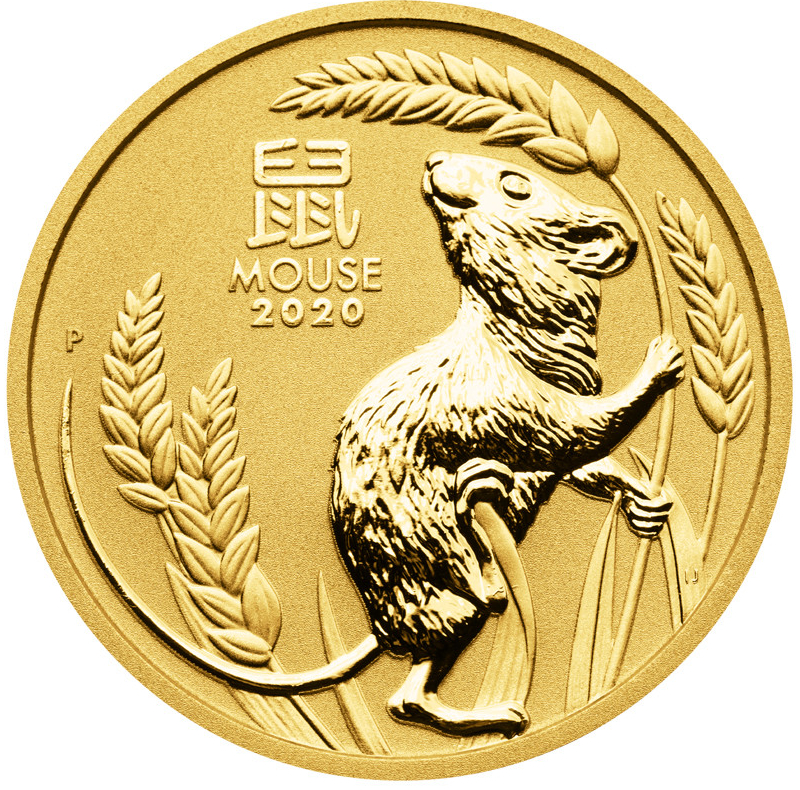 The Perth Mint zlatá mince Gold Lunární Série III Rok Myši 2020 1 oz