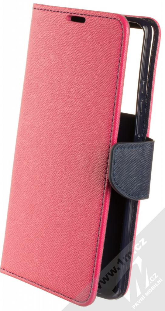 Pouzdro 1Mcz Fancy Book flipové Samsung Galaxy S21 Ultra růžová modré