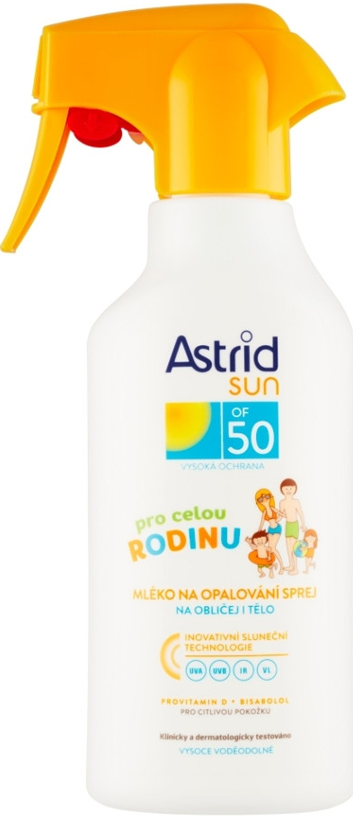 Astrid sun sprej na opalovaní SPF50 270 ml
