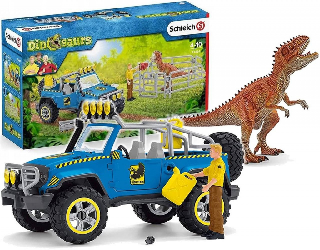 Schleich Dinosaurs Geländewagen mit Dino-Außenposten 41464