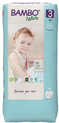 Bambo Nature 3 M 4-8 kg 52 ks