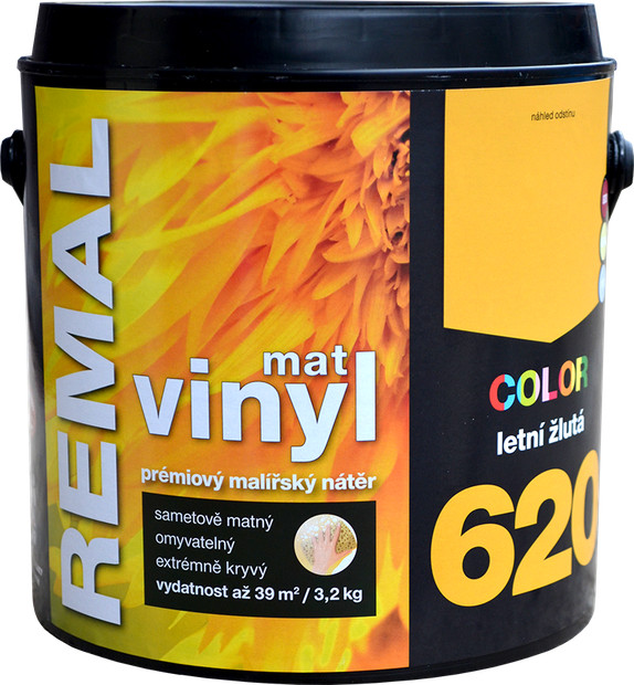 Barvy a laky Hostivař REMAL vinyl color 620 letní žlutá 3,2 kg