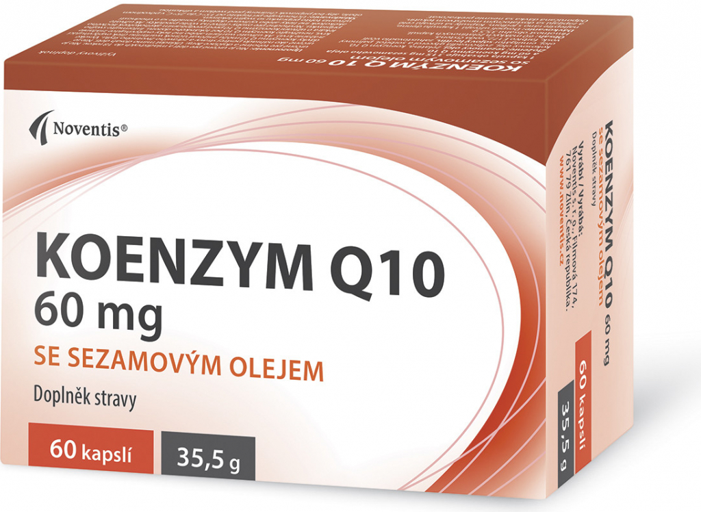 Noventis koenzym Q10 60 mg se sezamovým olejem 60 kapslí