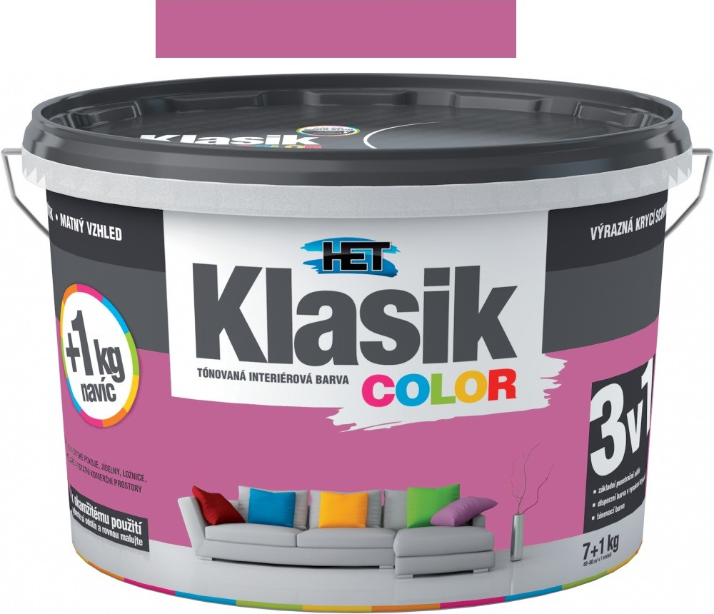 Het Klasik Color 0317 purpurový 7 + 1 kg