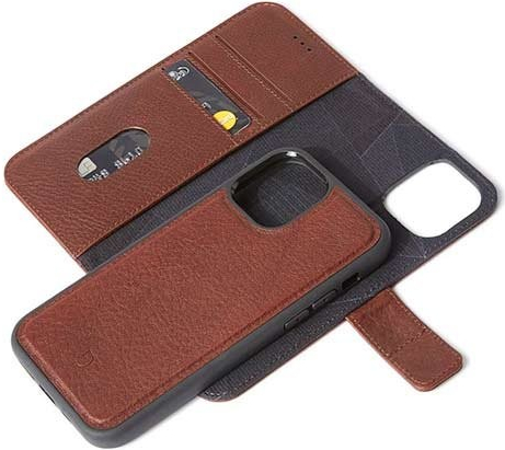 Pouzdro Decoded puzdro Leather Detachable Wallet iPhone 12 mini - hnědé