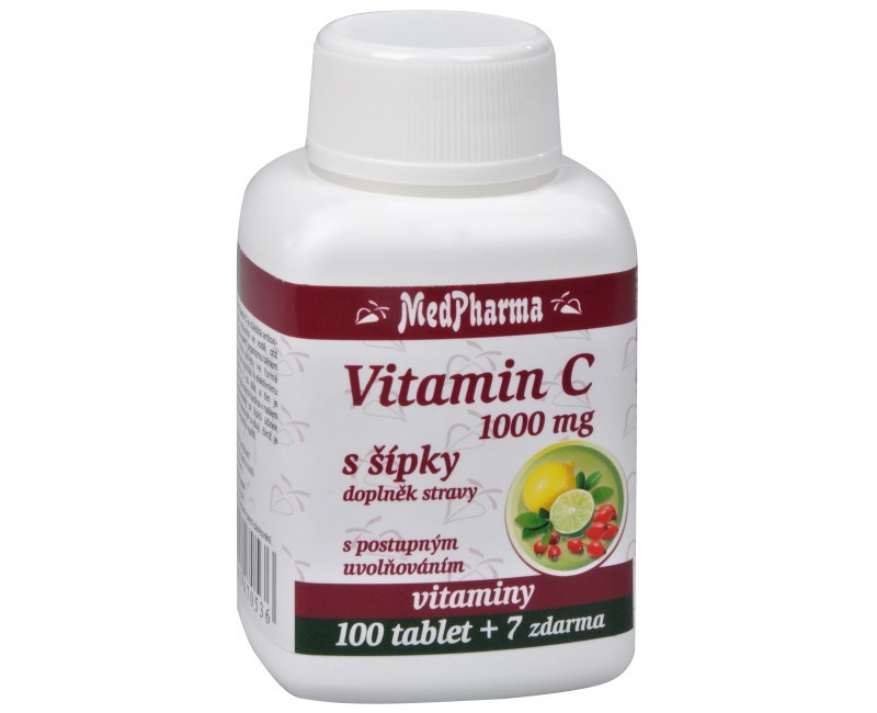 MedPharma Vitamín C 1000 mg s šípky 107 tablet