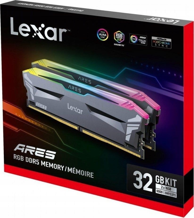 Lexar ARES DDR5 32GB 6000MHz CL30 (2x16GB) LD5BU016G-R6000GDLA