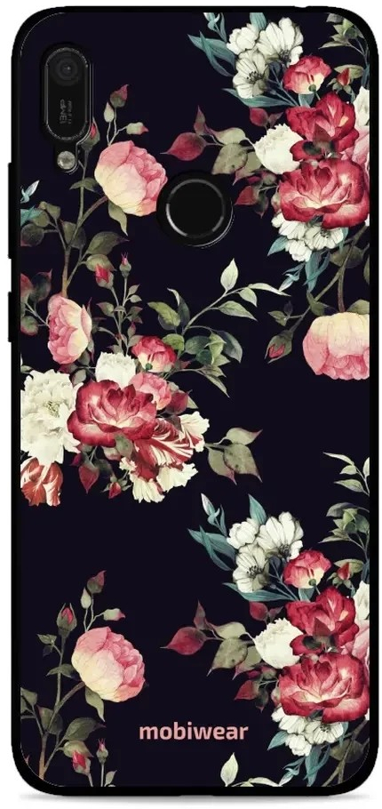 Pouzdro Mobiwear Glossy Huawei Y6 2019 / Honor 8A - G040G - Růže na černé
