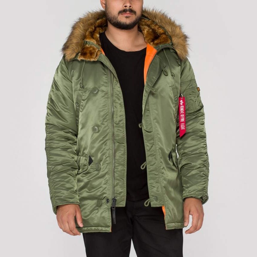 Alpha Industries bunda N3B VF59 sage green