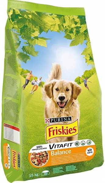 Purina Friskies dog Balance s kuraťom a zeleninou 15 kg