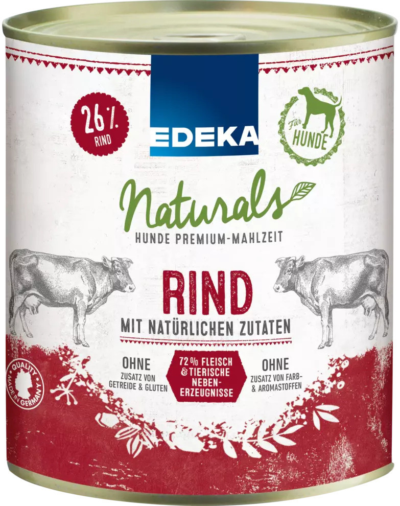 Edeka Naturals Premium s vysokým podílem masa hovězí 0,8 kg