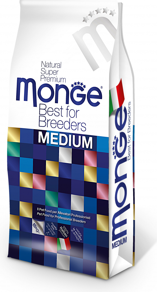 Monge Dog Medium Adult Kuře , rýže 26/13,5 15 kg
