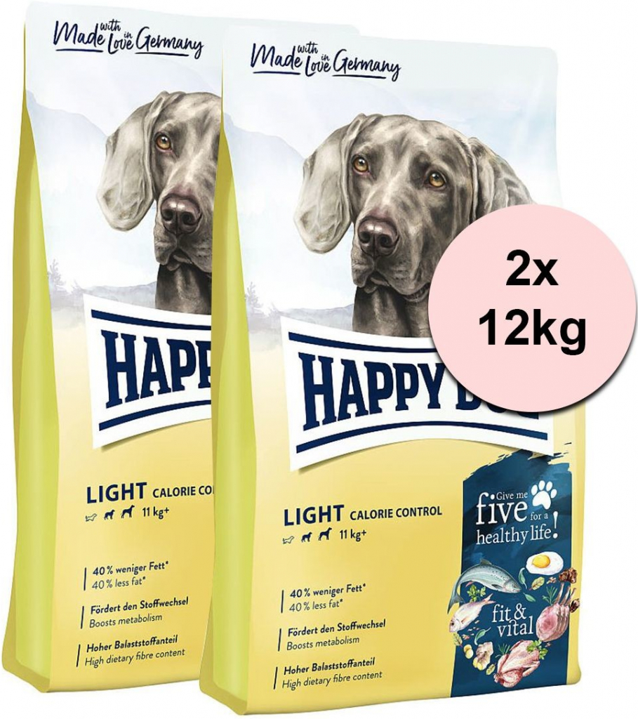Happy Dog Light Calorie Control 2 x 12 kg