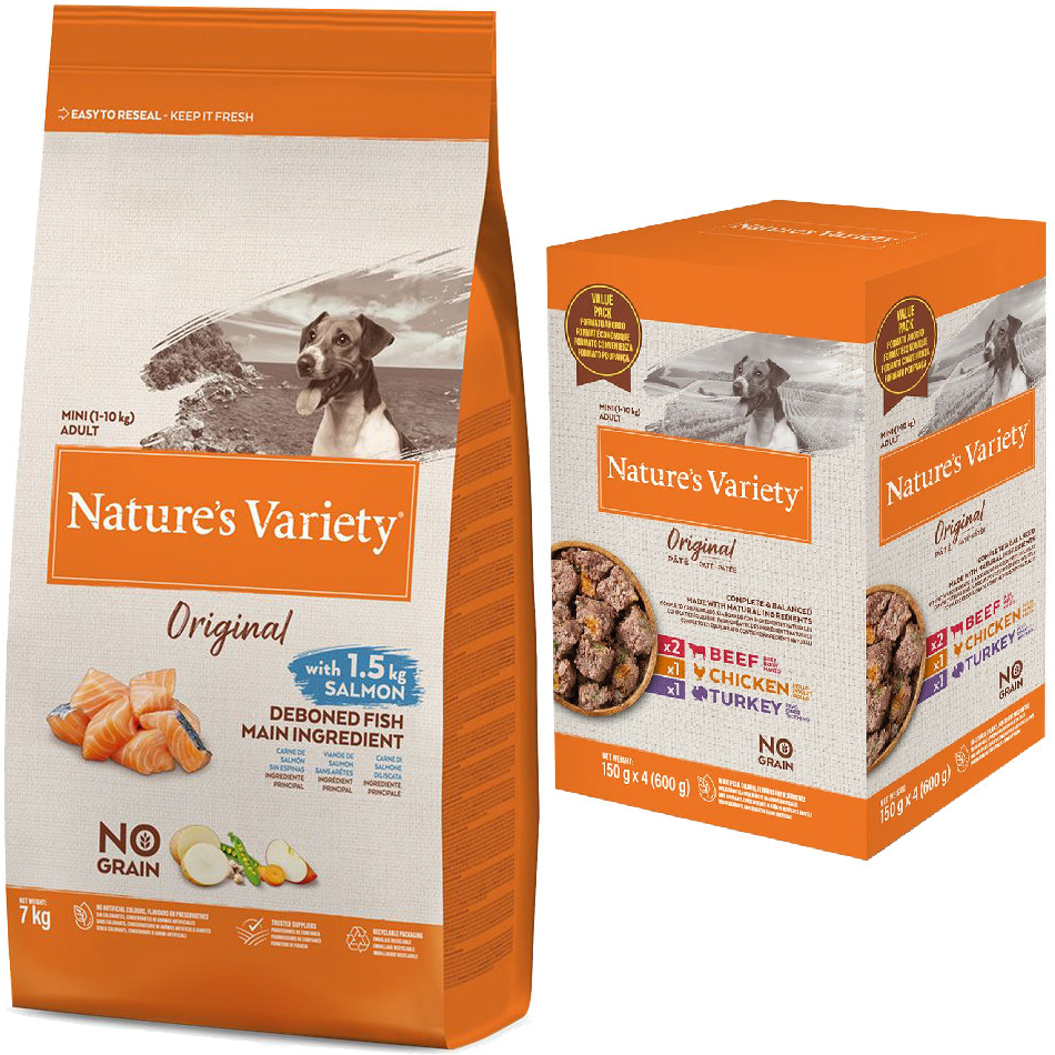Natures Variety Original No Grain Mini Adult losos 7 kg