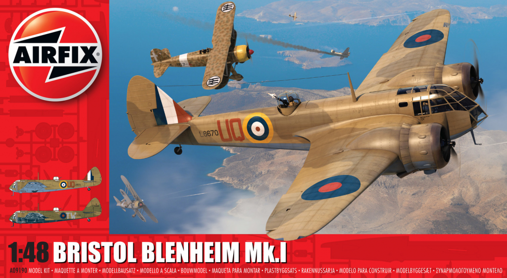 Bristol Airfix Classic Kit letadlo A09190 Blenheim Mk.1 1:48