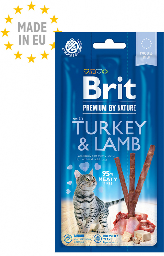 Brit Premium by Nature Cat 3 Sticks Turkey & Lamb 15 g