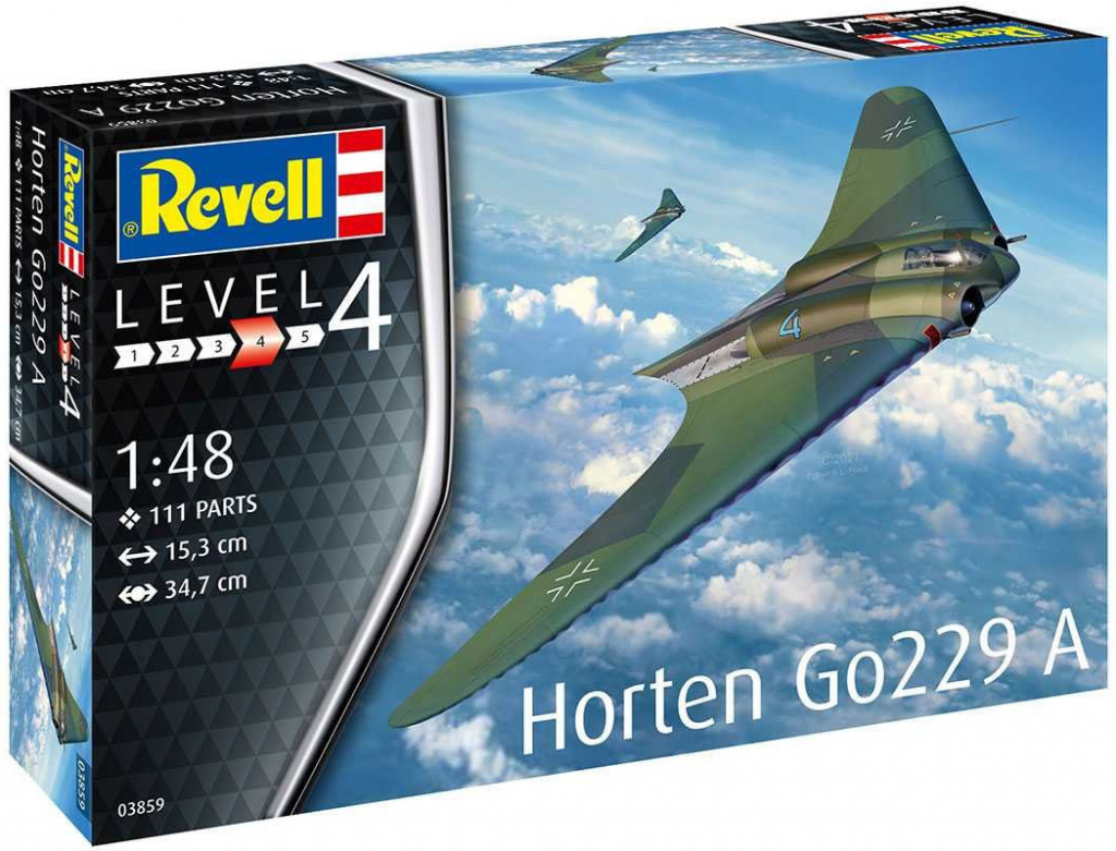 Revell Horten Go229 A 1 Plastic ModelKit letadlo 03859 1:48