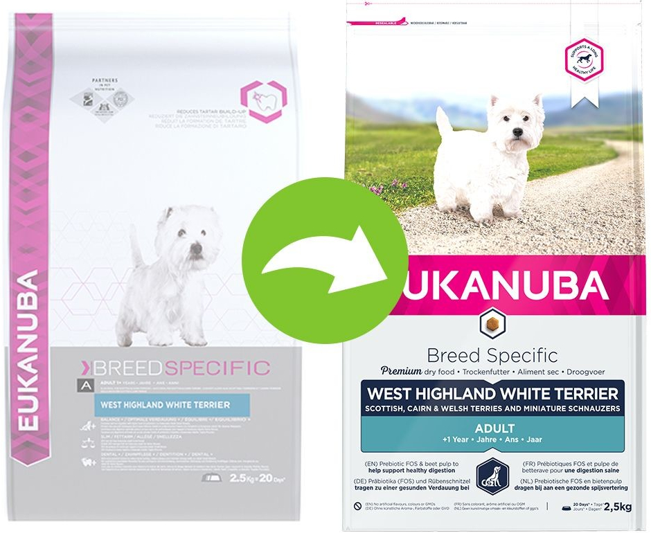 Eukanuba West Highland White Terrier 3 x 2,5 kg
