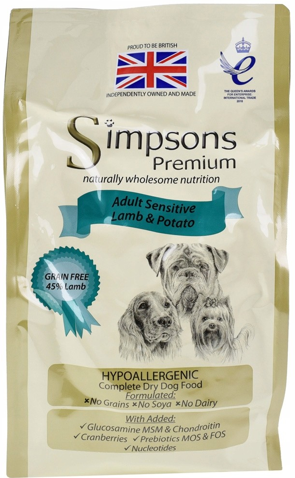 Simpsons Premium Adult Sensitive jehněčí & brambory 12 kg